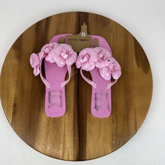 Jeffrey Campbell Shoes - Womens‎ Jeffrey Campbell Floralee Pink Jelly Thong Flip Flops Sandals Size 9 M
